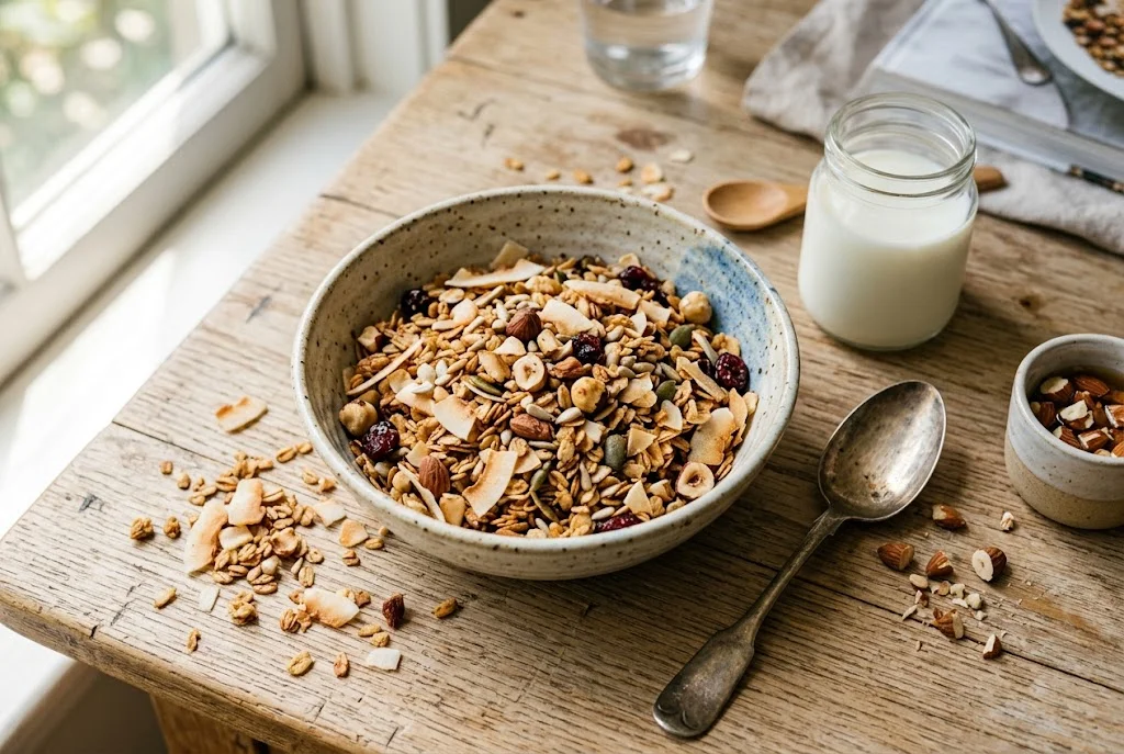 Kokos-Granola-Müsli für den Vorrat