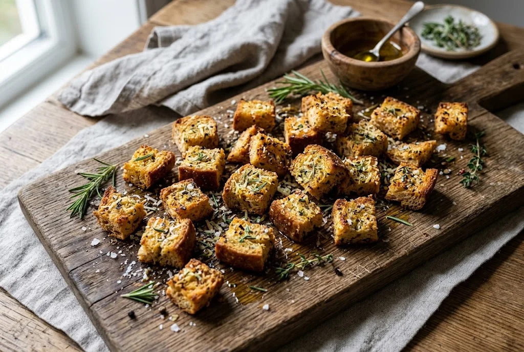 Mediterrane Kräuter-Croûtons