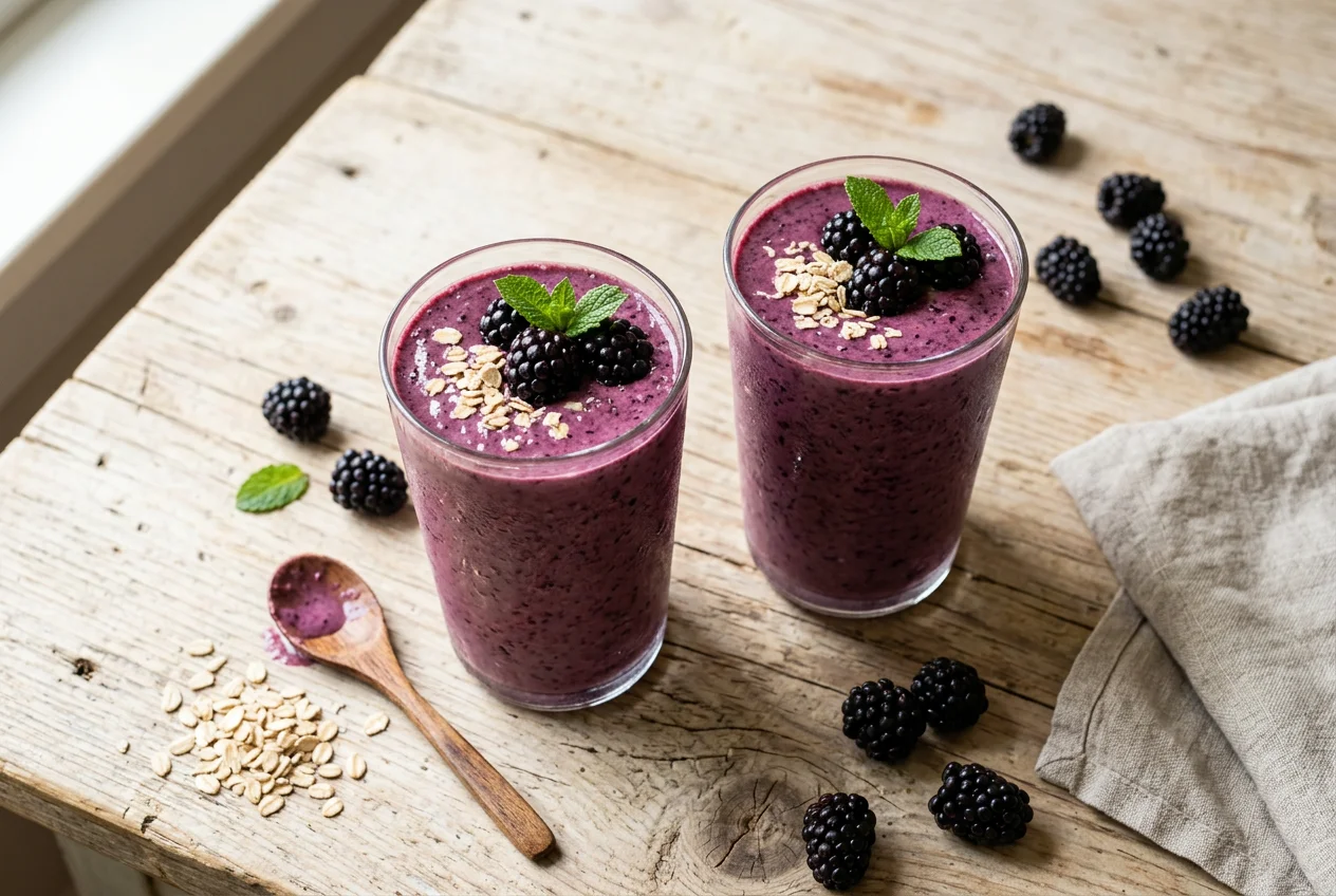 Beeren-Hafer-Smoothie