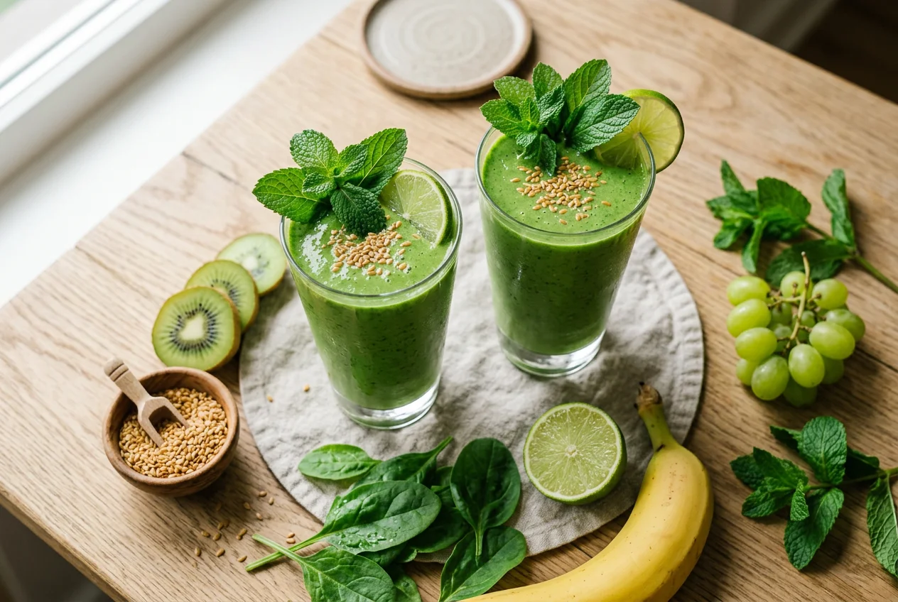 Grüntee-Minze-Smoothie
