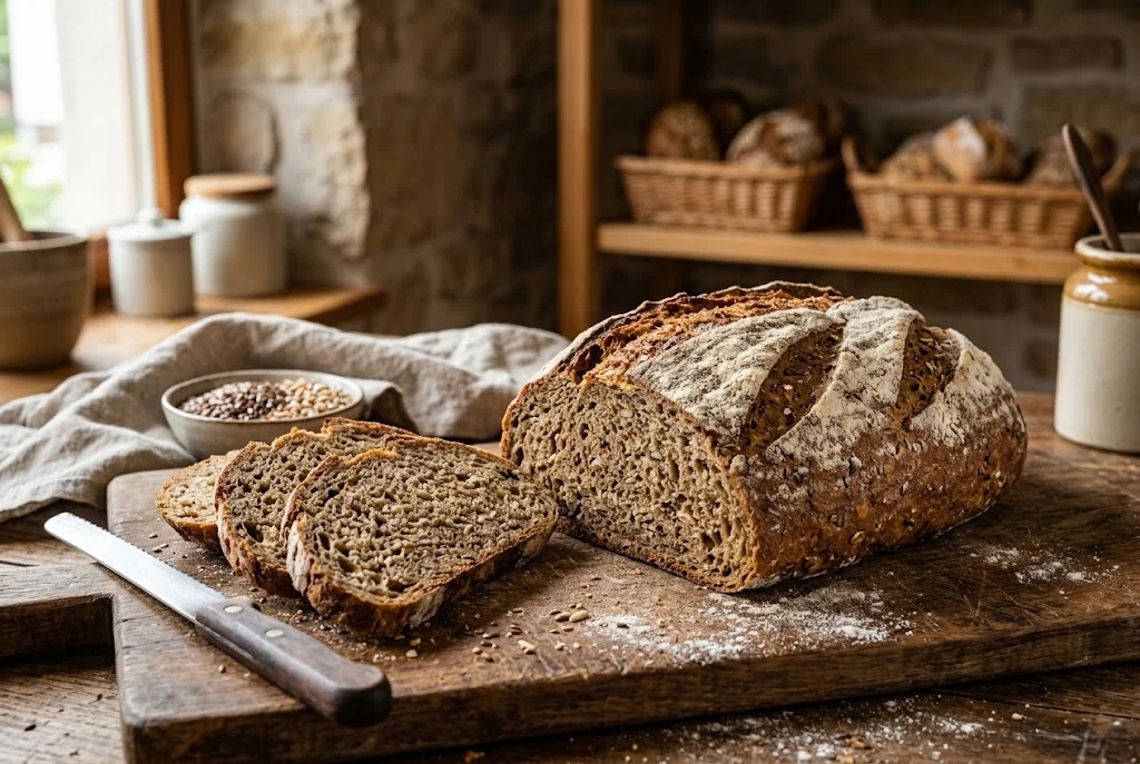 Vollkornbrot mit Sauerteig