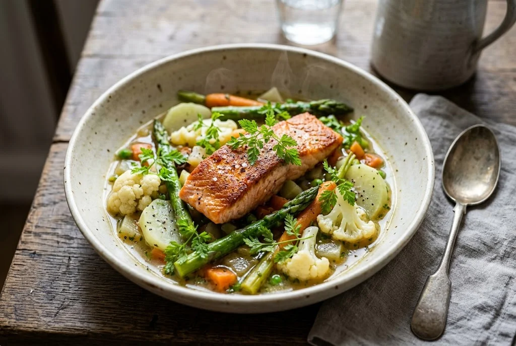 Lachs-Gemüse-Ragout