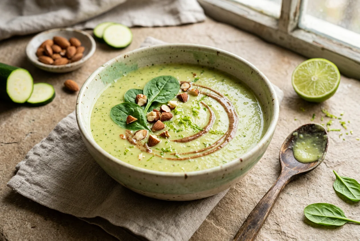 Zucchini-Mandel-Suppe