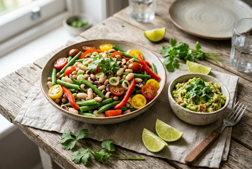Bohnensalat mit Guacamole