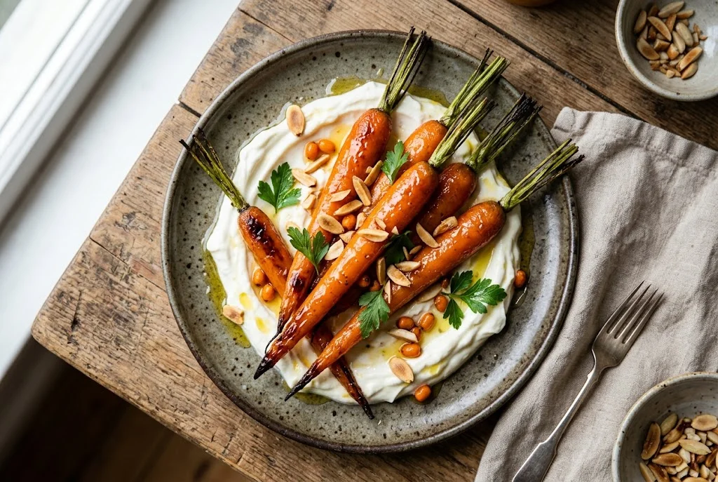 Sanddornmöhren mit Joghurt